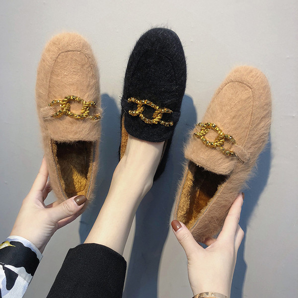 Női mokaszinok két színben, csattal