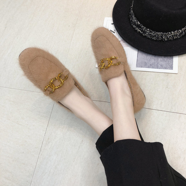 Női mokaszinok két színben, csattal