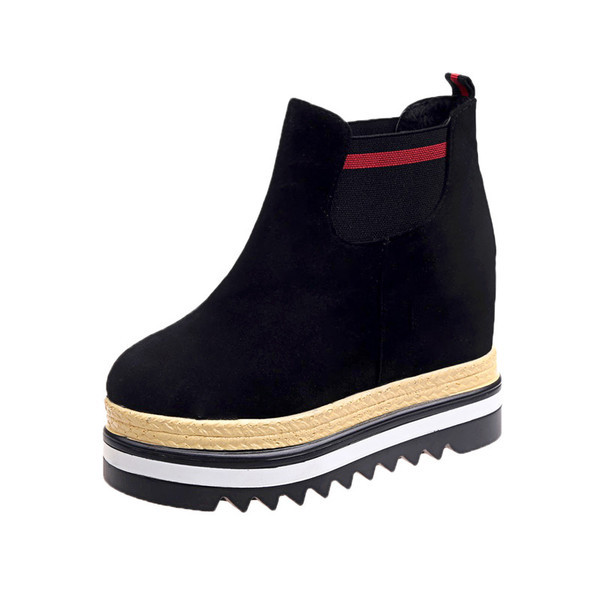 Modern női magas talpú csizma két színben