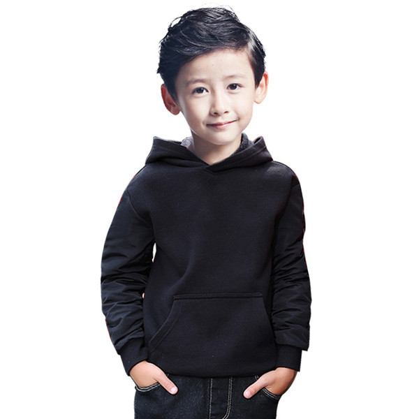 Ежедневен детски суичър с качулка и джоб в няколко цвята подходящ за момичета и момчета