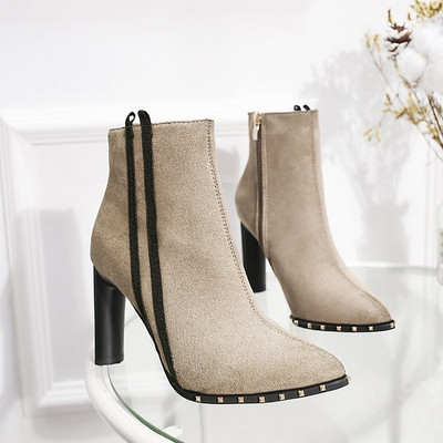 Γυναικελιες πολυτελείς μπότες σε δύο χρώματα οικολογικής σουέτ