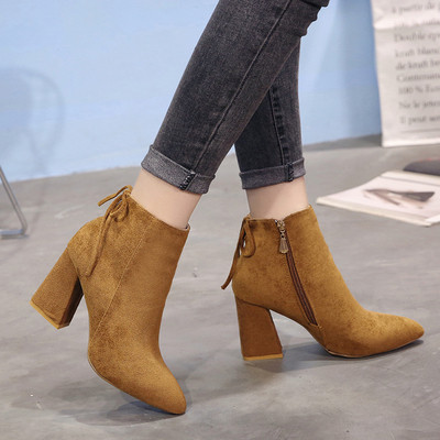 Öko velúrból készült női csizma három színben