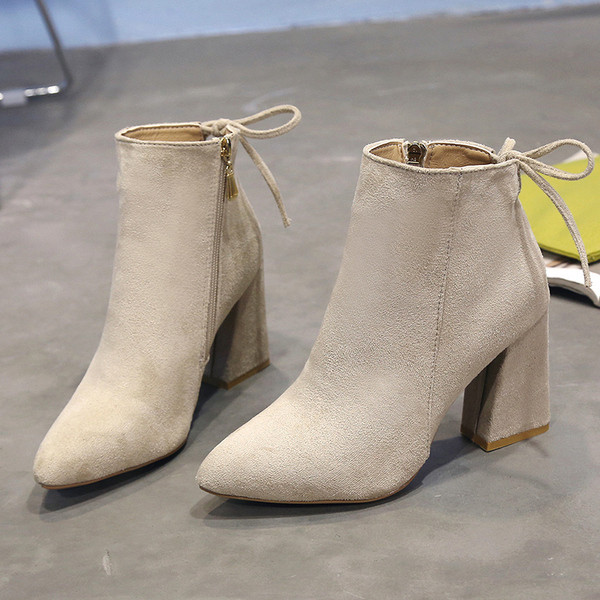 Öko velúrból készült női csizma három színben