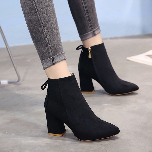 Öko velúrból készült női csizma három színben