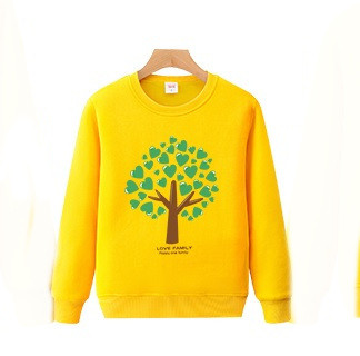 Детска ежедневна блуза с различни апликации в жълт цвят