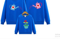 Modern gyerekblúz színes kék rátéttel