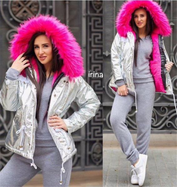 HIT Aktuális női kabát színes pehely és puha béléssel több színben