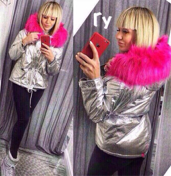 HIT Aktuális női kabát színes pehely és puha béléssel több színben