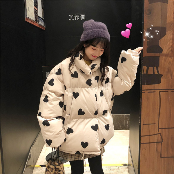 Női téli kabát mintás két színben