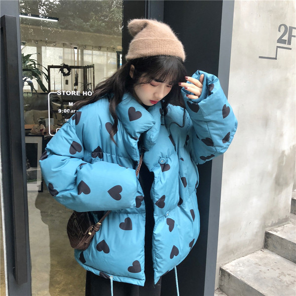 Női téli kabát mintás két színben