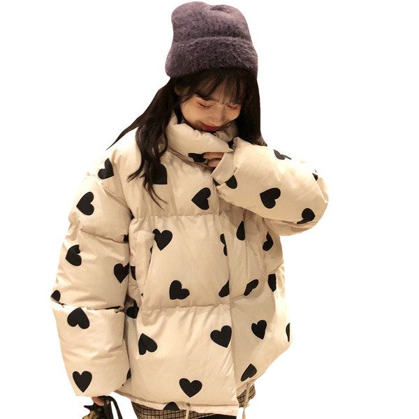 Női téli kabát mintás két színben