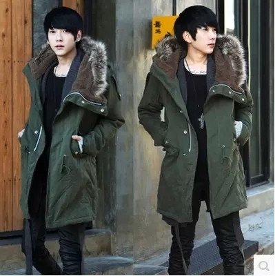 Jelenlegi férfi hosszú kabát két színben