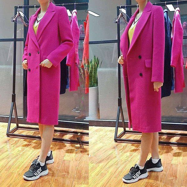 Дамско стилно палто дълъг модел в няколко цвята
