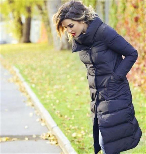 Női alkalmi kabát hosszú modell O-alakú gallérral