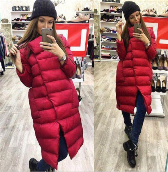 Női alkalmi kabát hosszú modell O-alakú gallérral