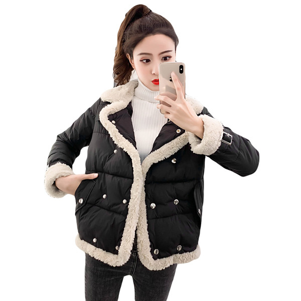 Modern női kabát pehelyszínnel, két színben