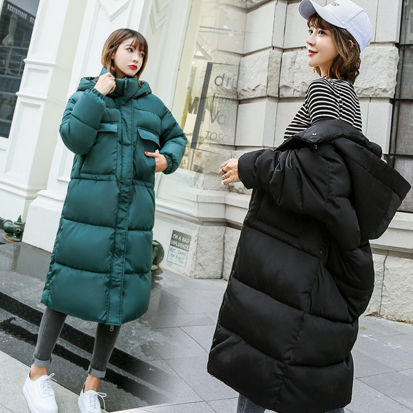 Ежедневно дамско яке дълъг модел с качулка в няколко цвята