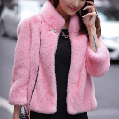 Стилно дамско палто къс модел в няколко цвята 