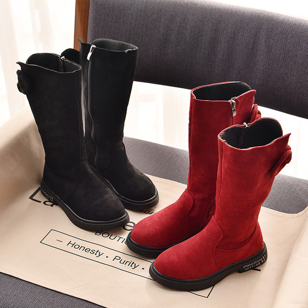 Gyerekcsizma lányoknak fekete és piros színben