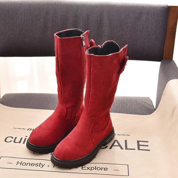 Gyerekcsizma lányoknak fekete és piros színben