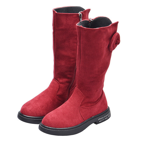 Gyerekcsizma lányoknak fekete és piros színben