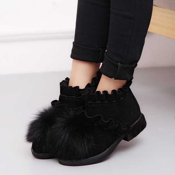 Öko velúrból készült modern gyerekcsizma lányoknak három színben