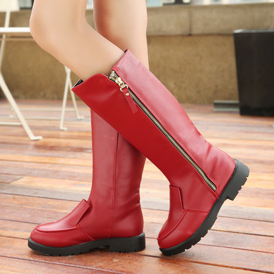 Eko bőrből készült stílusos gyerekcsizma lányoknak, két színben