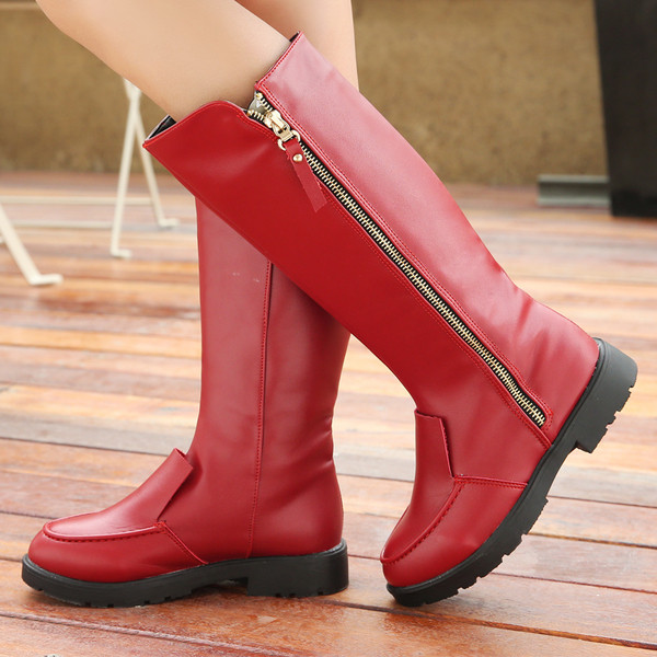 Eko bőrből készült stílusos gyerekcsizma lányoknak, két színben