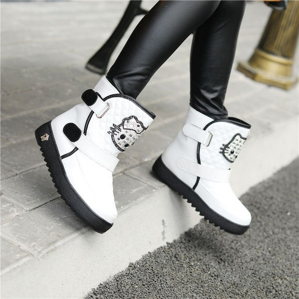 Fekete-piros gyerekcsizma lányoknak