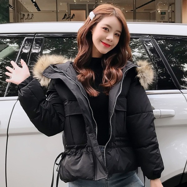 Modern női téli kabát kapucnival, több színben