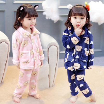 Children`s down pajamas in two parts in several colors