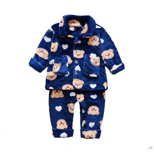 Pijamale de puf pentru copii în două părți în mai multe culori