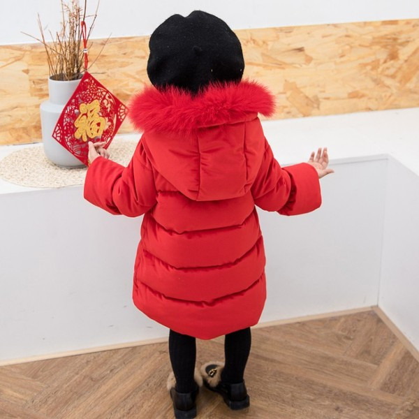 Téli gyerekkabát lányoknak virágos hímzéssel több színben