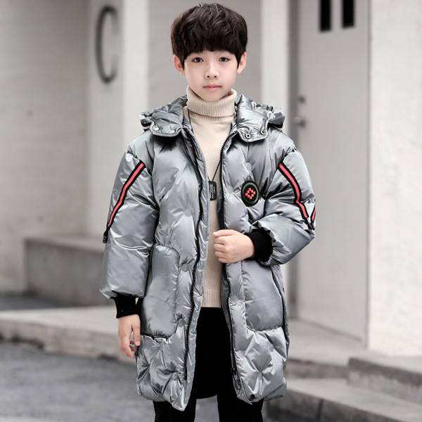 HIT Aktuális gyerekkabát fiúknak hosszú modell két színben