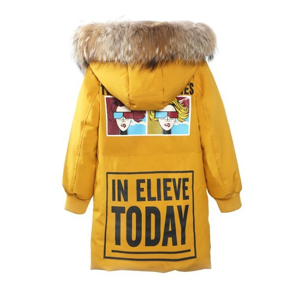 Modern gyerekkabát lányoknak, kapucnival, két színben