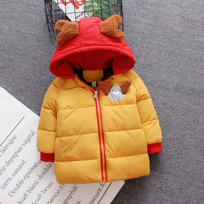Modern gyerekkabát kapucnival és 3D dekorációval több színben