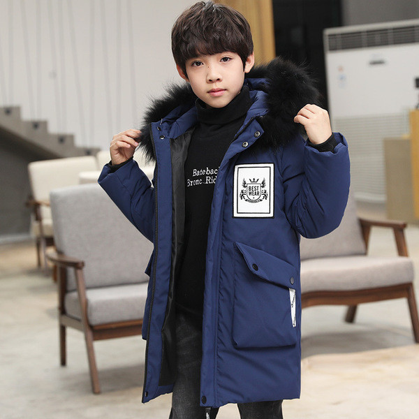 Napi gyerek téli kabát hosszú modell kapucnival, több színben