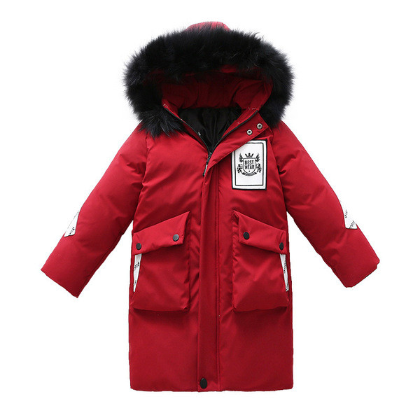 Napi gyerek téli kabát hosszú modell kapucnival, több színben