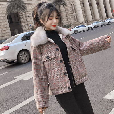 Stílusos női kabát pehely két színben