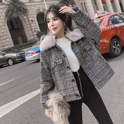 Stílusos női kabát pehely két színben