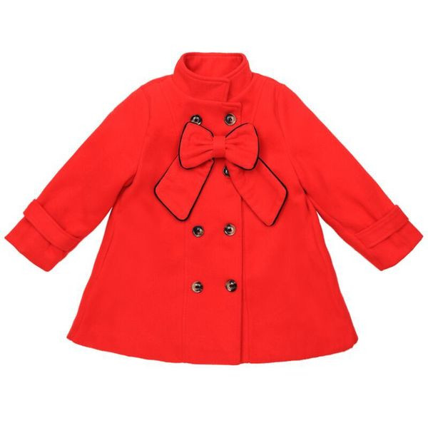 Stílusos gyermekkabát lányoknak, piros szalaggal