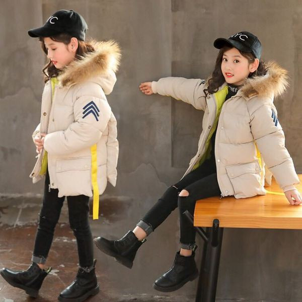 Καθημερινό παιδικό μπουφάν για κορίτσια με γούνι σε δύο χρώματα