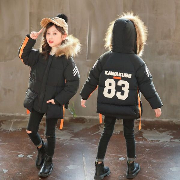 Καθημερινό παιδικό μπουφάν για κορίτσια με γούνι σε δύο χρώματα