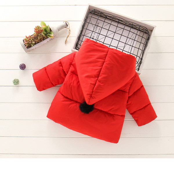 Téli gyerekkabát lányoknak kapucnival, három színben