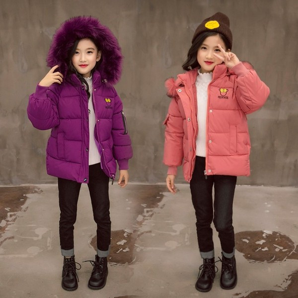 Καθημερινό παιδικό μπουφάν για κορίτσια σε τέσσερα χρώματα