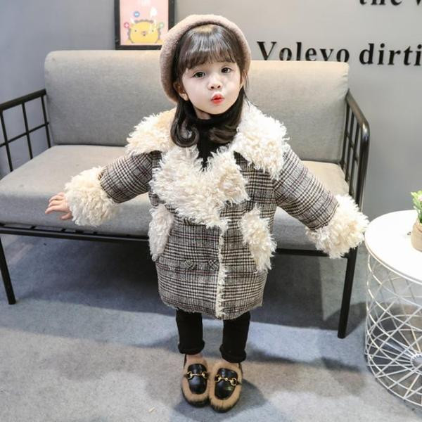 Stílusos gyerekkabát lányoknak szürke színben