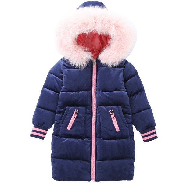 Modern gyerekkabát lányoknak hosszú modell, hátoldalán felirattal több színben