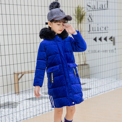 Téli gyerek kabát lányoknak felirattal és kapucnival két színben