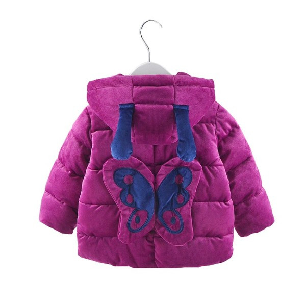 Μοντέρνο παιδικό  μπουφάν για κορίτσια με τρισδιάστατο στοιχείο σε διάφορα χρώματα