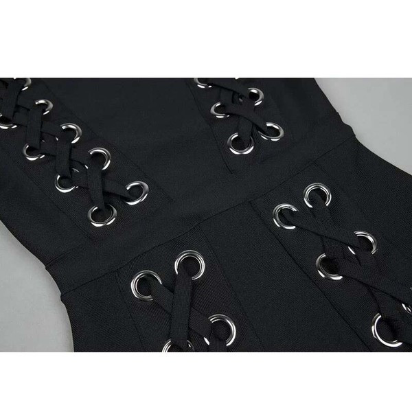 Aktuális női ruha nyakkendővel piros és piros színben